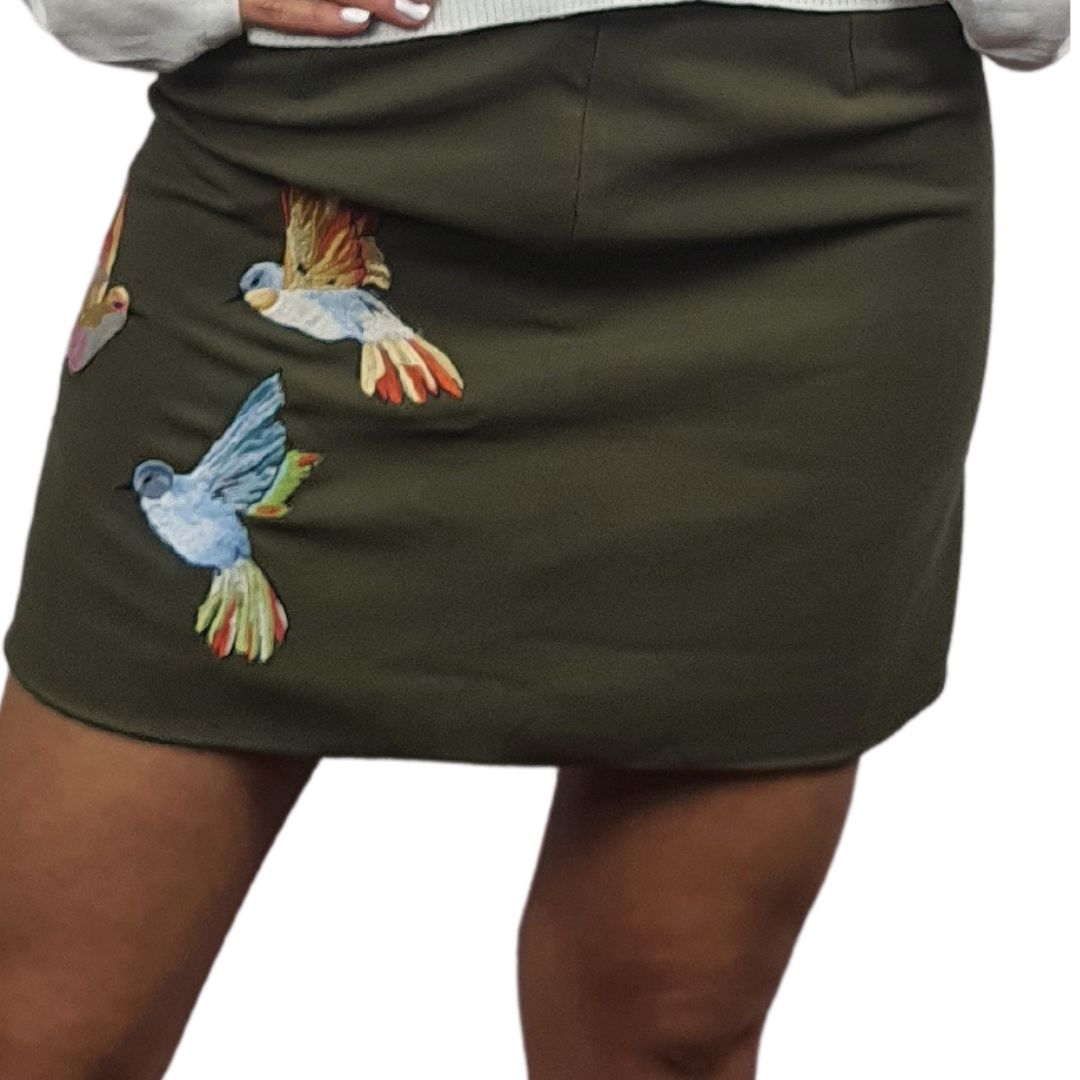 Falda Vero Moda Verde Style ENYO MICROSUEDE MINI SKIRT(NN)