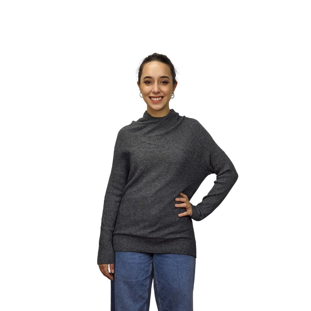 Blusa Vero Moda Gris Style BUBLES L/S KNIT(NL)
