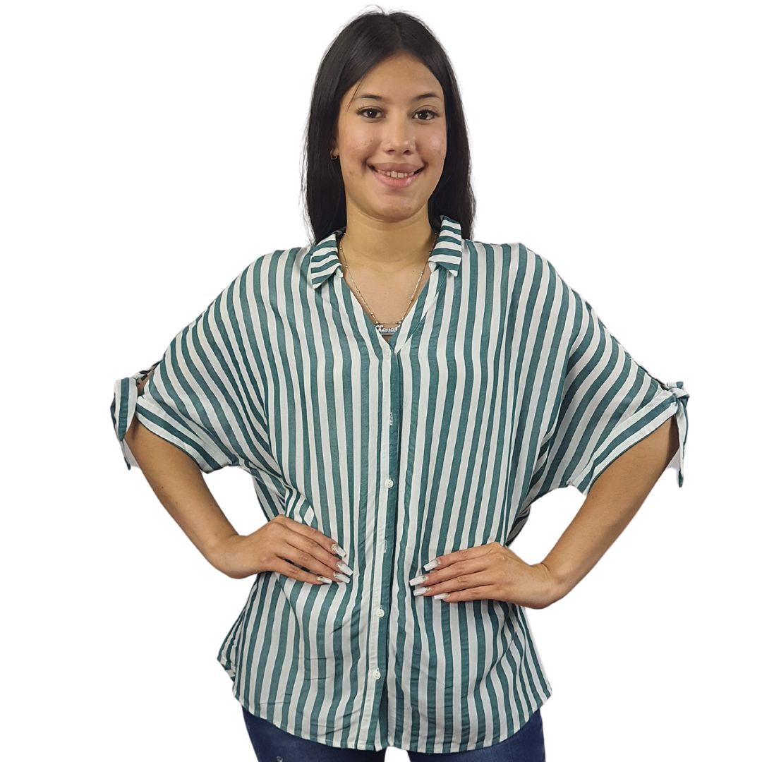 Blusa Vero Moda Verde Style CORN S/S SHIRT(SL)