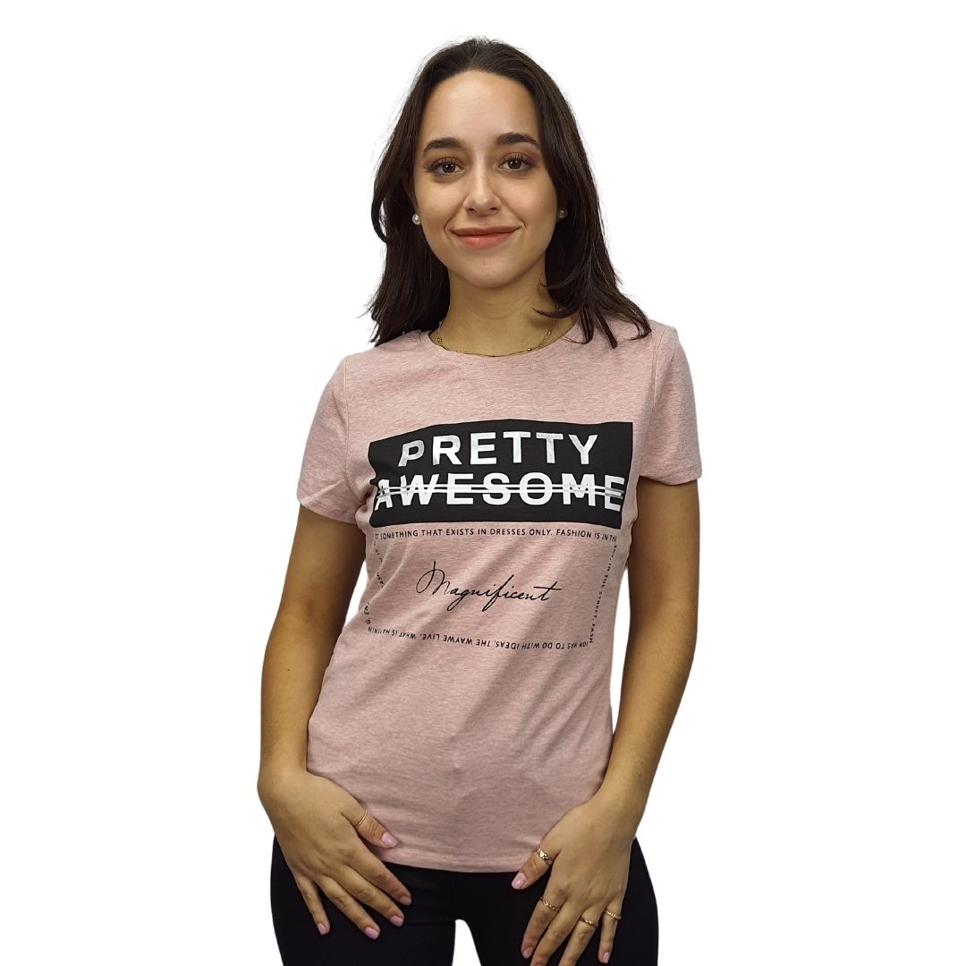 Polera Vero Moda Rosa Vieja Style GINA S/S TOP(MM)-OR