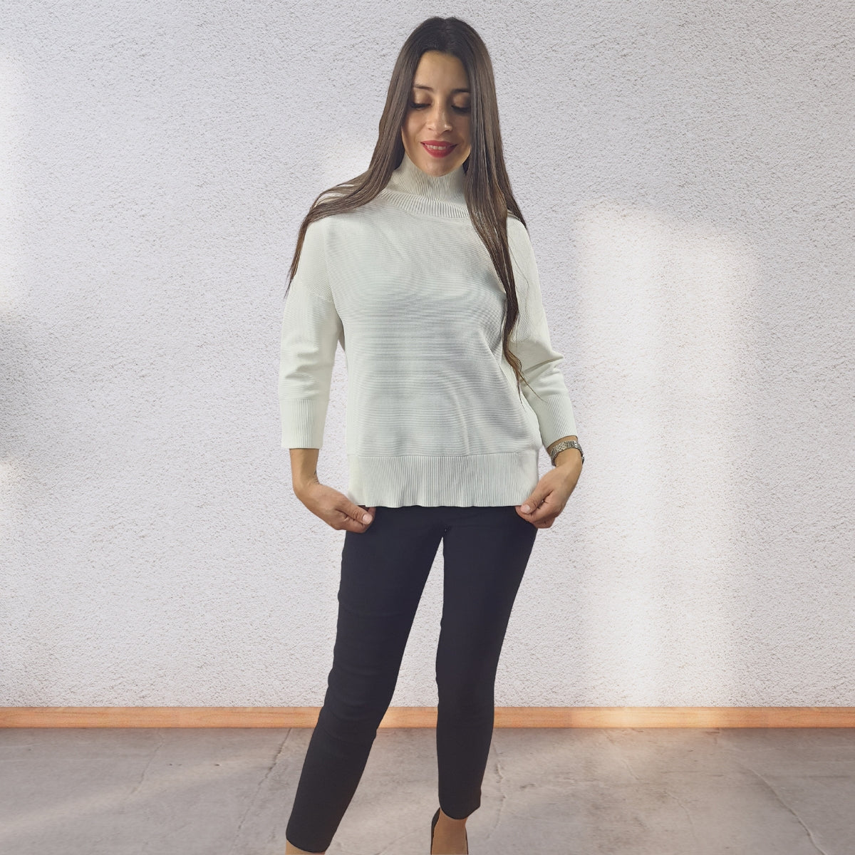 Sweater Vero Moda Blanco Style DRY 7/8 KNIT(NL)
