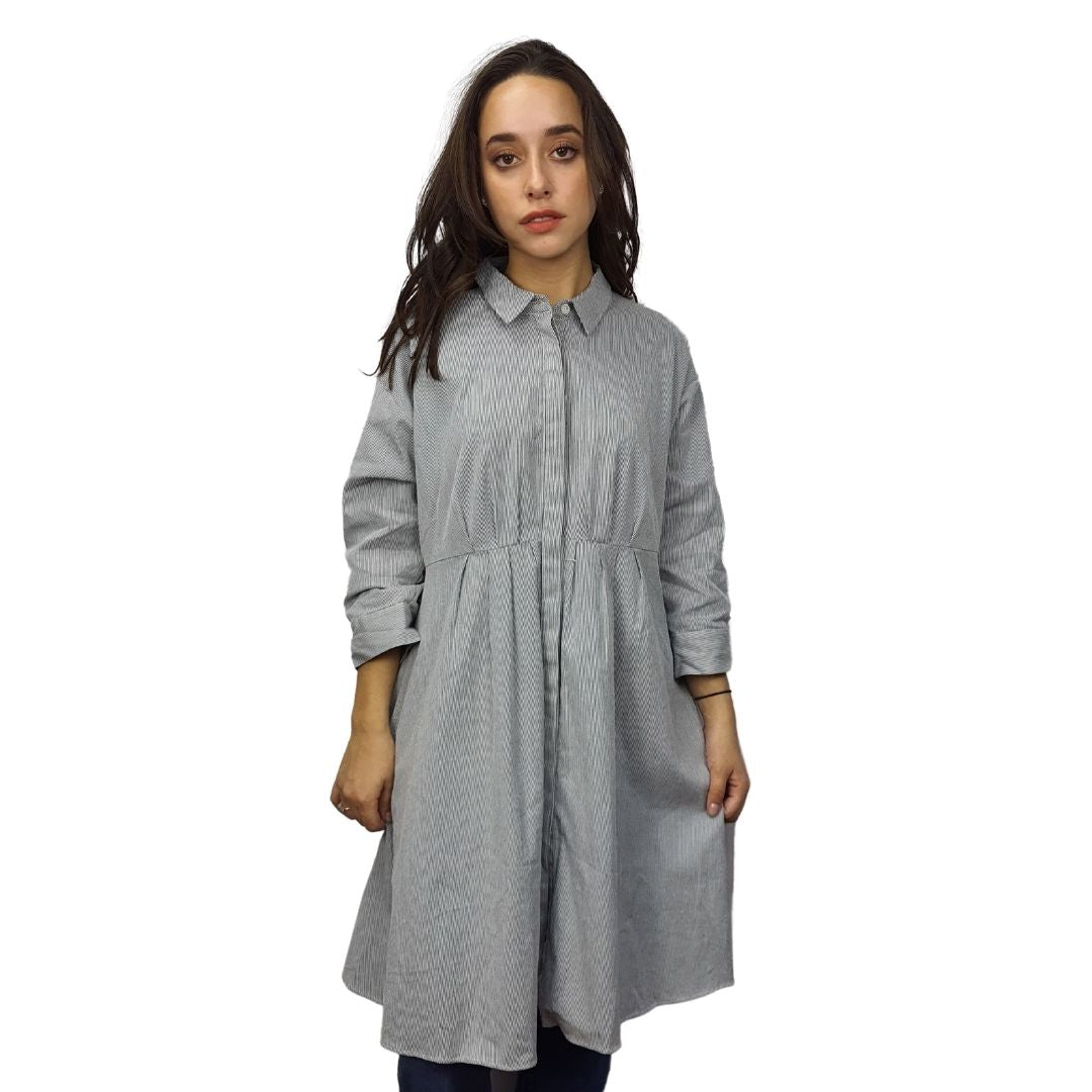 Vestido Vero Moda Azul Style BICHON 3/4 SHIRT DRESS(MM)