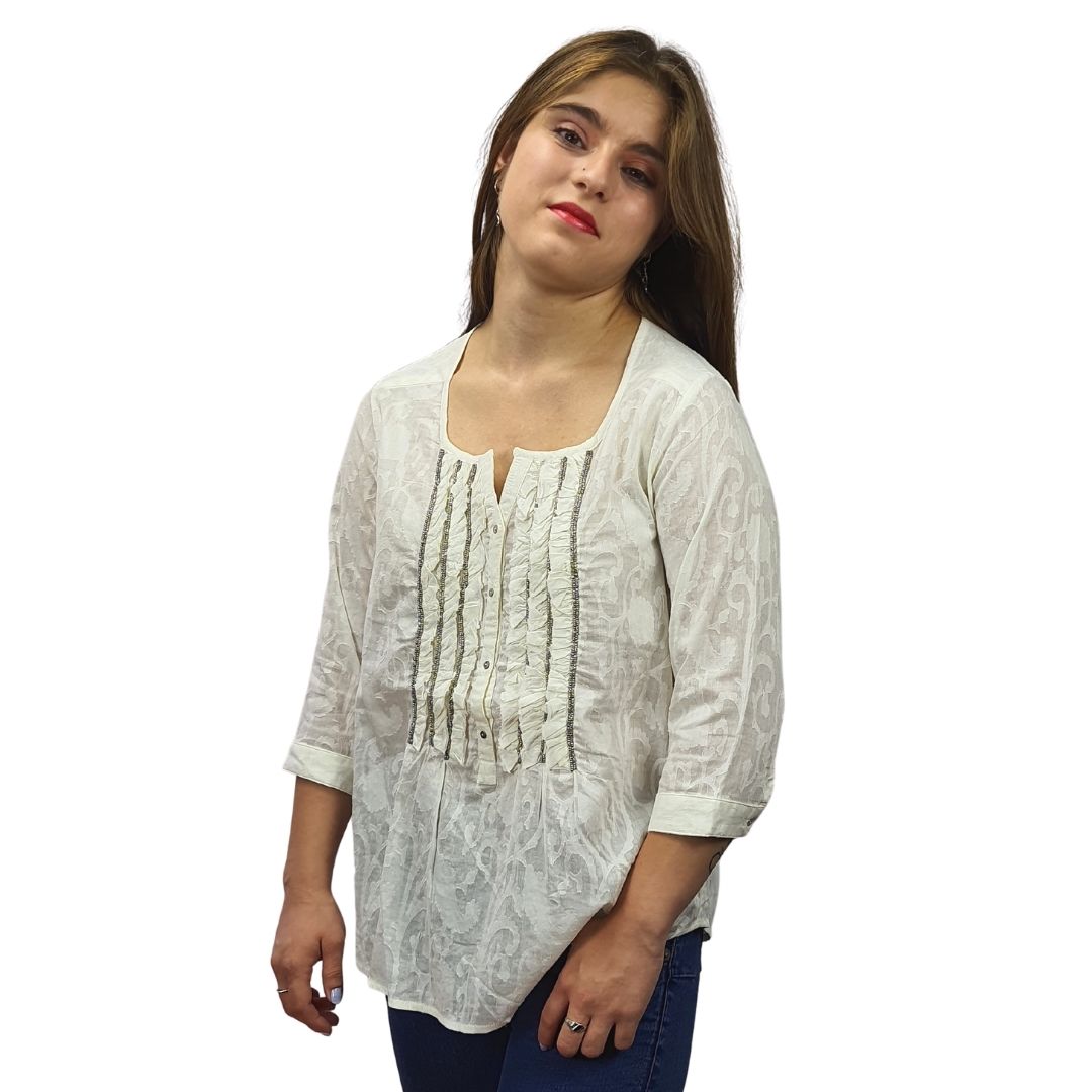 Blusa Rapsodia Sky Ratier Blanco