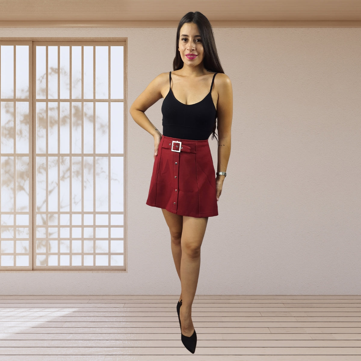 Falda Vero Moda Burdeo Style JANET SKIRT(MM)