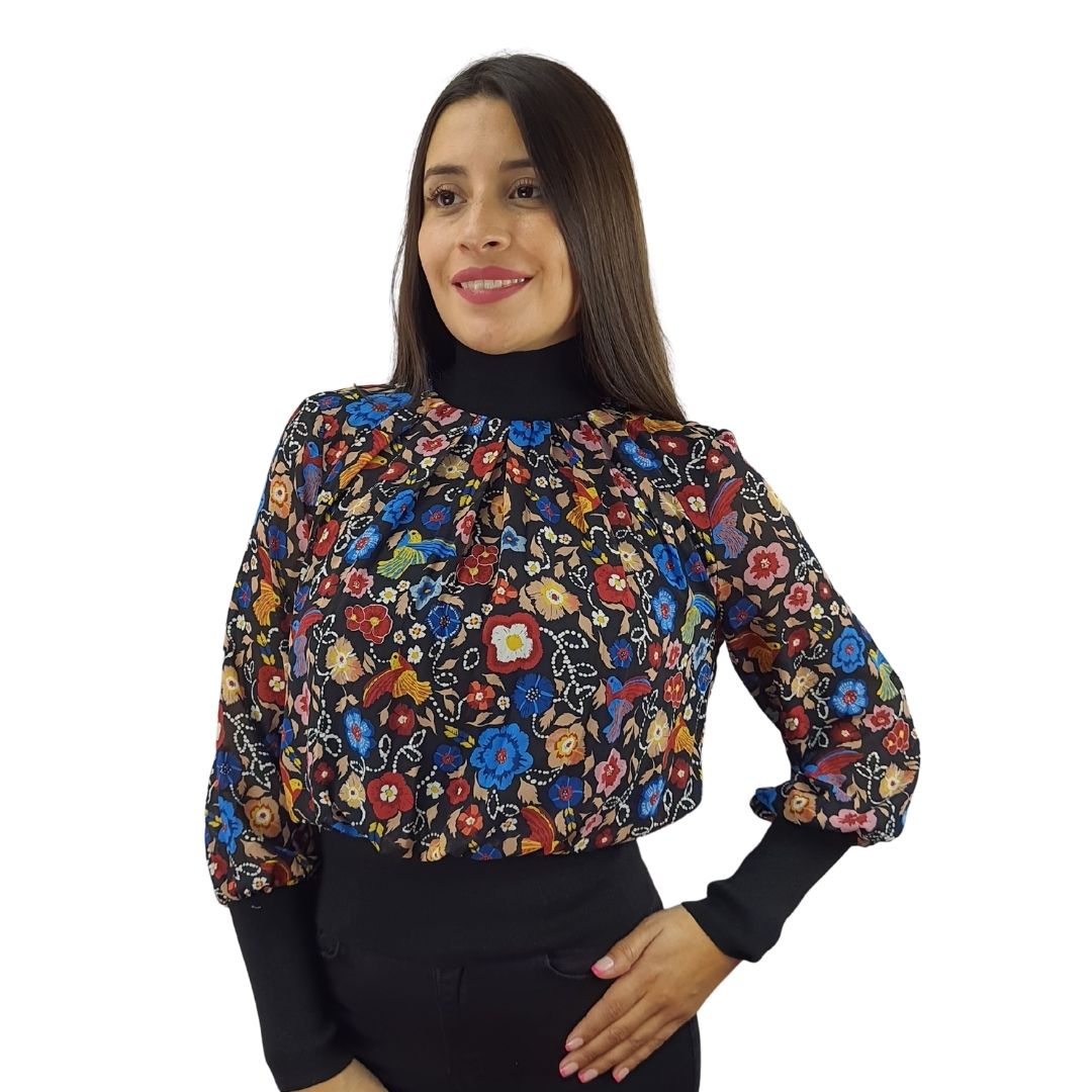 Blusa Vero Moda Negro Style ARCOS L/S TOP(NR)