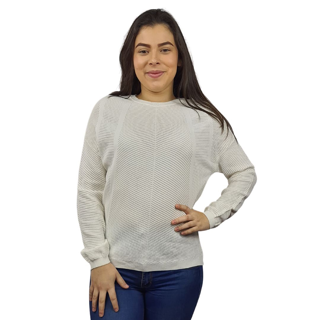 Blusa Vero Moda Blanco Style MYRA L/S KNIT(RN)