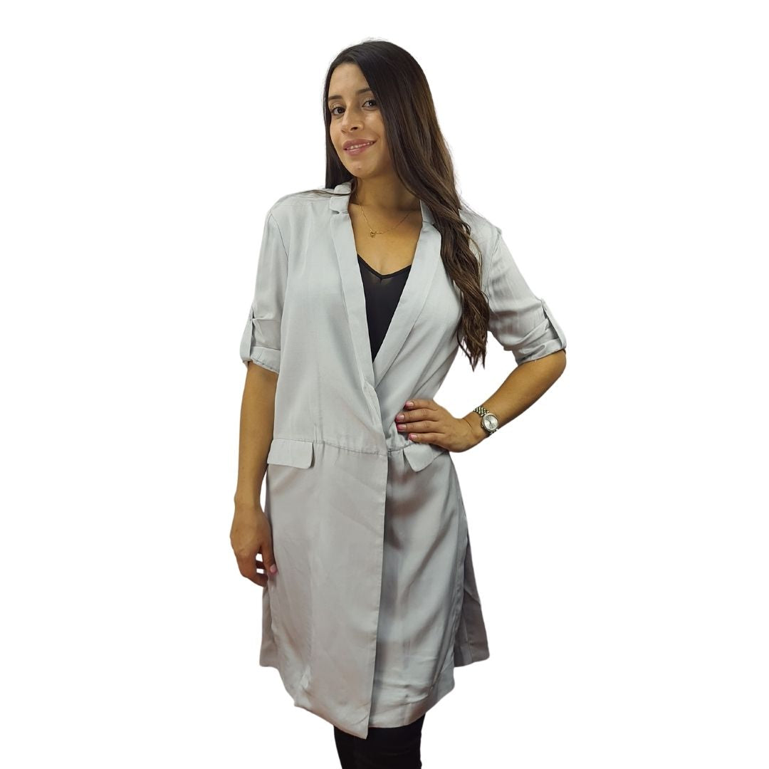 Blazer Vero moda Gris Style LOLITA SOLID 3/4 BLAZER(VMC-NE-EC-3)