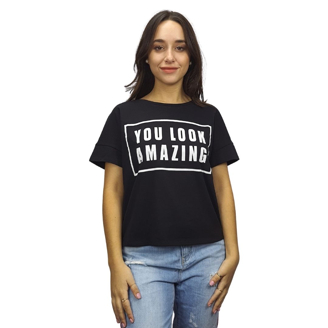 Blusa Vero Moda Negro Style EC START S/S TOP(TP)