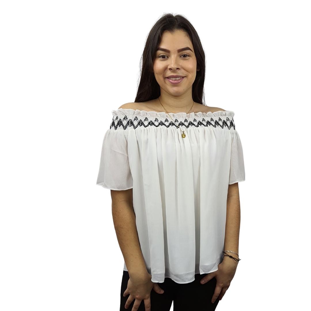 Blusa Vero Moda Blanco Style SCOTT S/S TOP(HH)