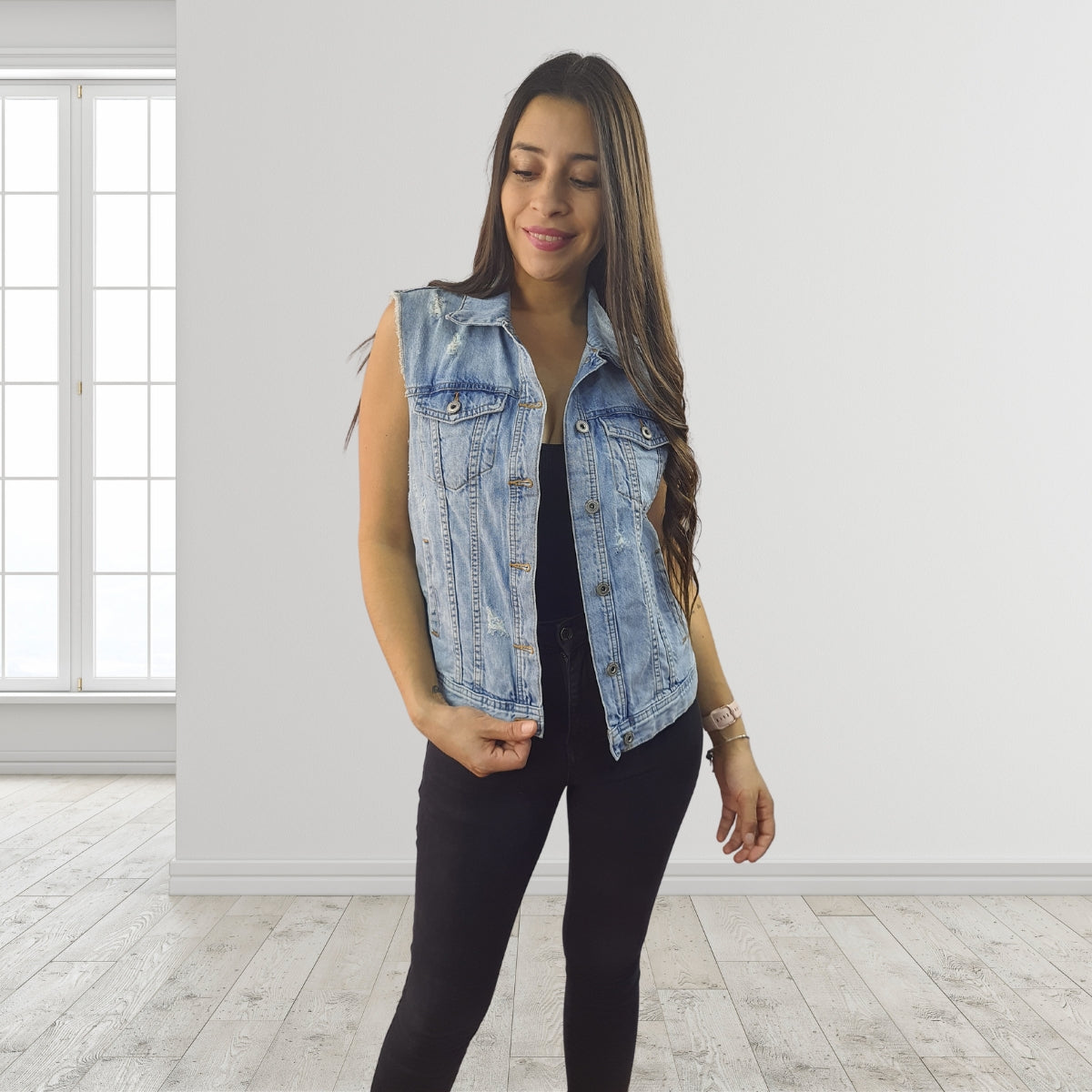 Chaqueta Vero Moda Azul Claro Style CADY DENIM WAISTCOAT(MP)