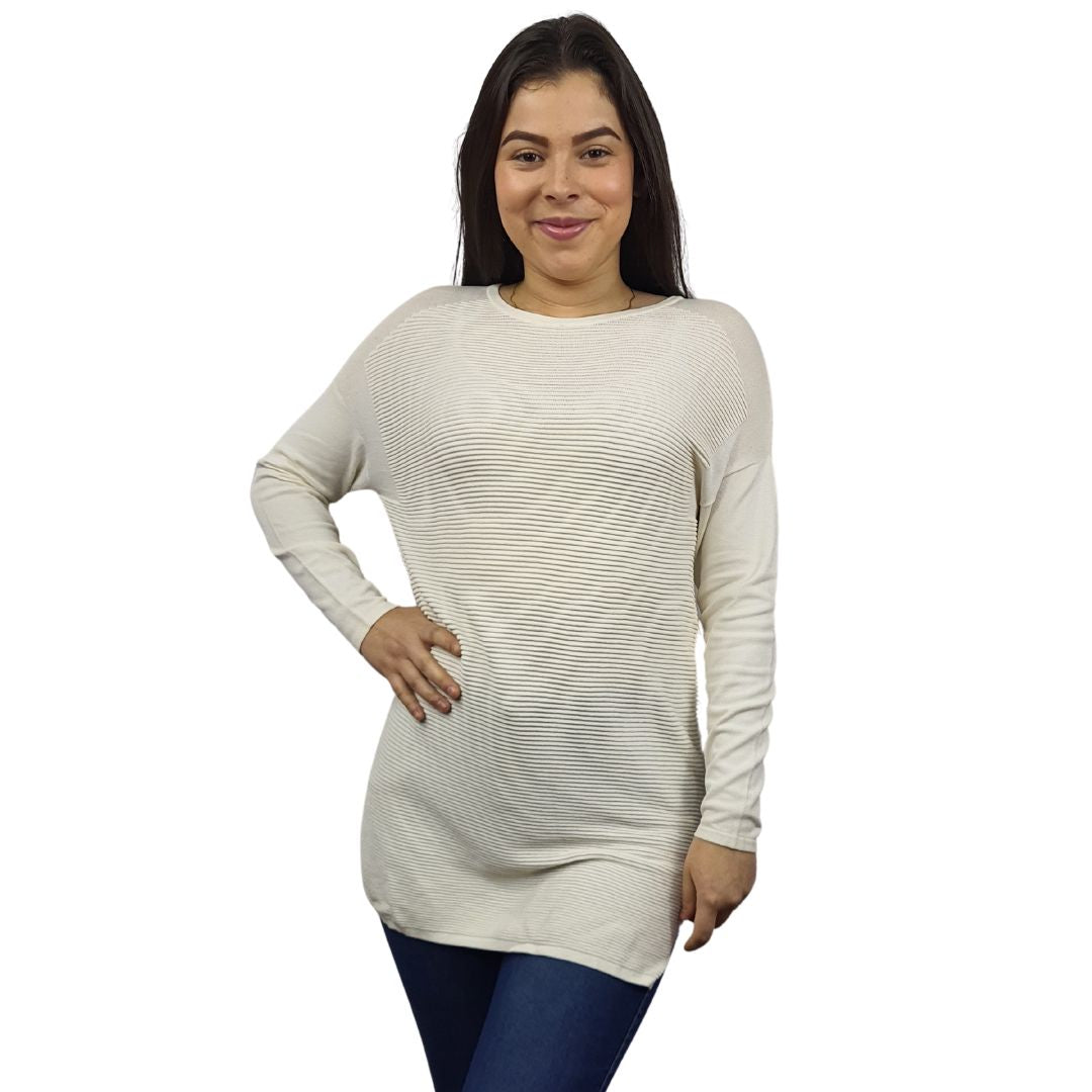 Blusa Vero Moda Blanco Style SAMANTHA L/S KNIT(MM)
