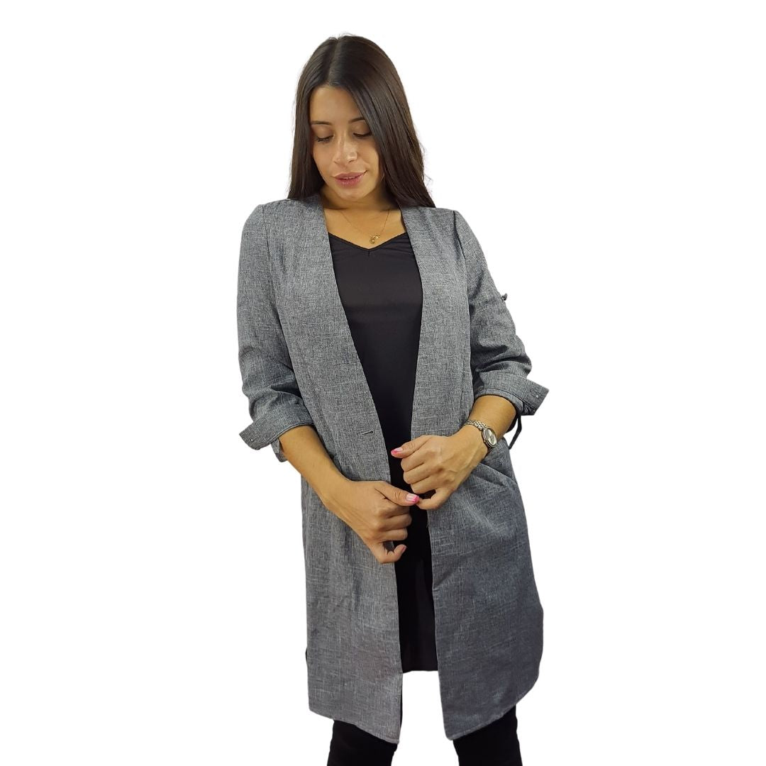 Blazer Vero Moda Gris Style ALICE 3/4 LONG BLAZER(BN-ET-3)