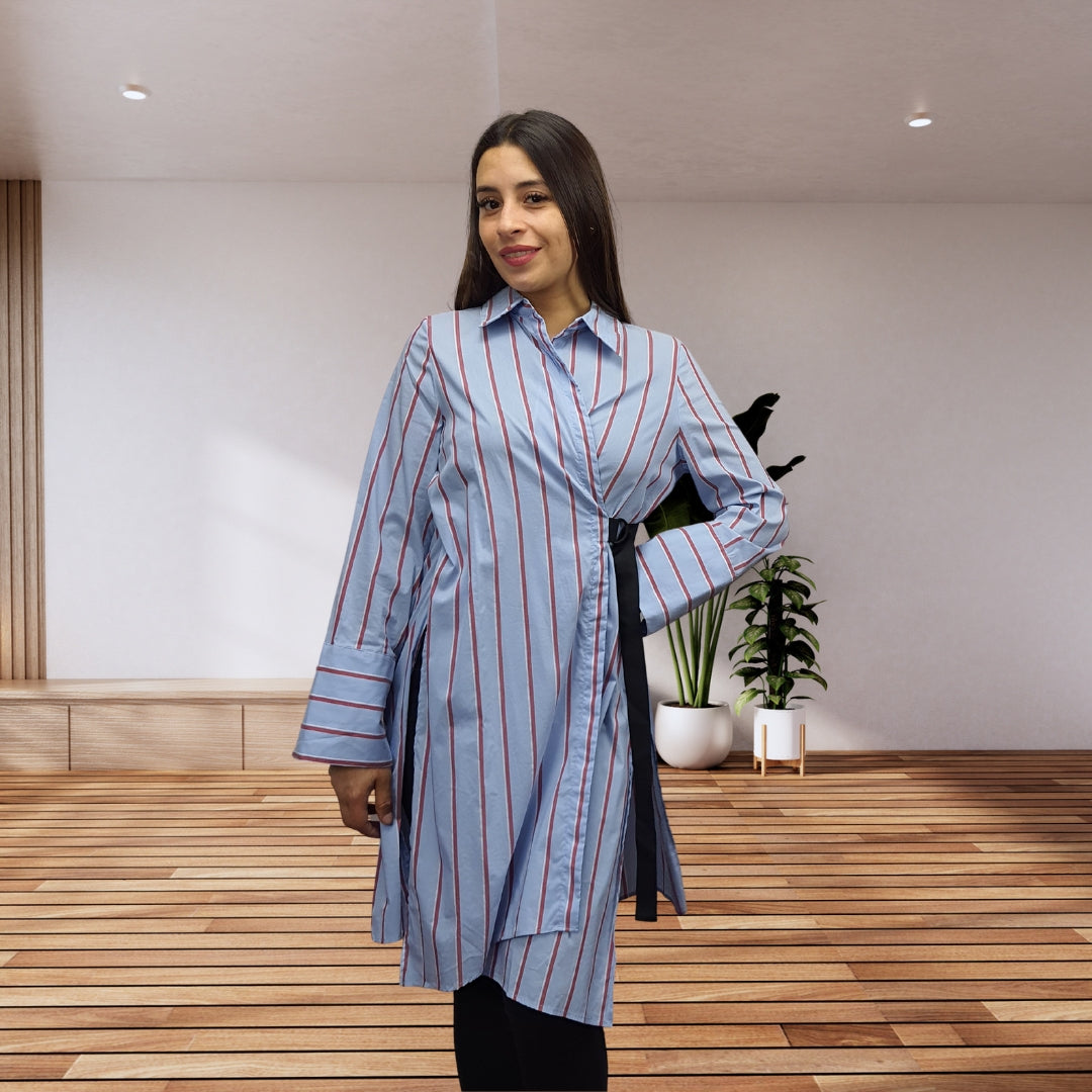 Tapado Vero Moda Azul Style CUYLA L/S SHIRT(SL)