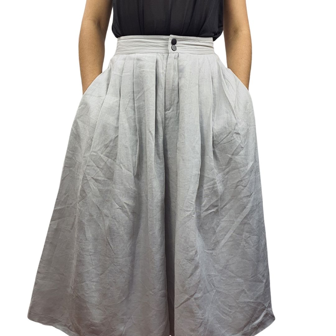 Pantalon Vero Moda Gris Claro Style PRETTY 7/8 CULOTTE PANTS(NE-EC-2)