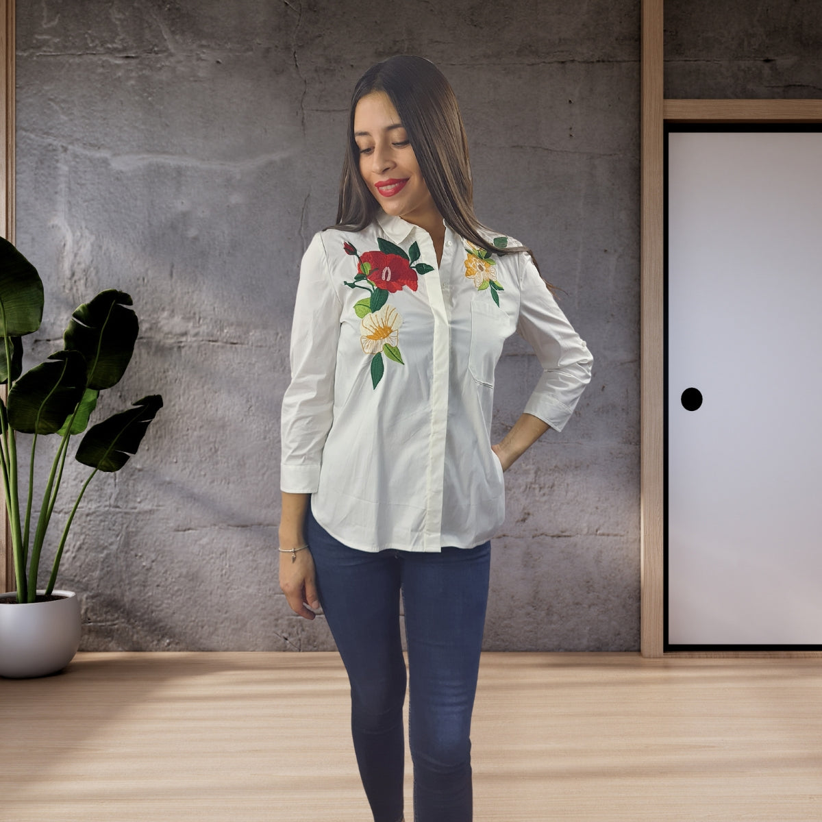 Blusa Vero Moda Blanco Style PHILOSOPHY SOLID 3/4 SHIRT(HH)