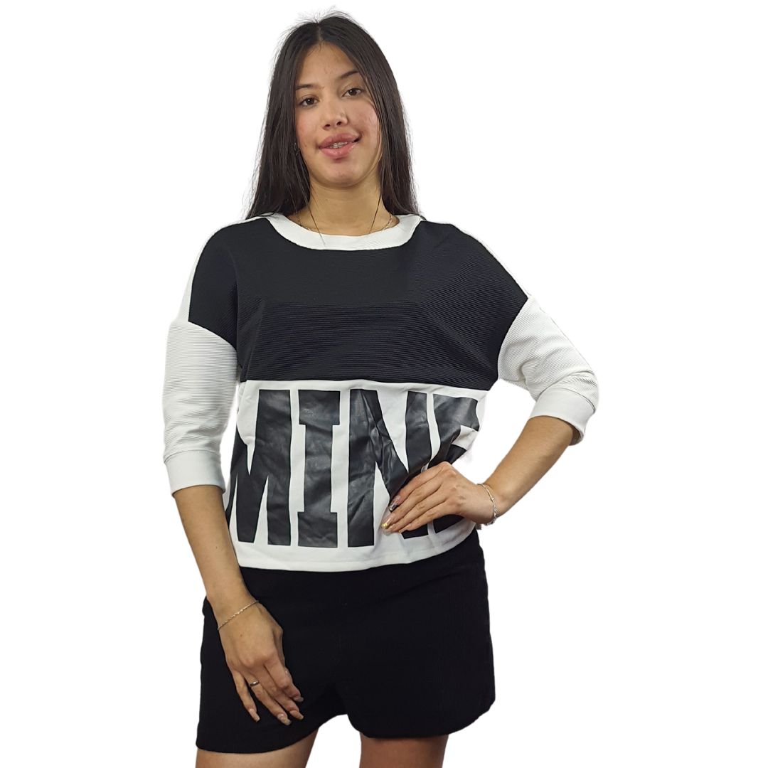 Blusa Vero Moda Negro y Blanco Style CARA 3/4 TOP(MW-CT-2)