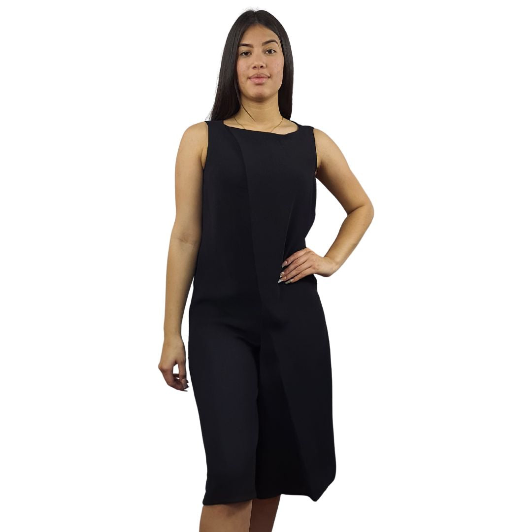 Jardinera Vero Moda Negro Style PEONY 3/4 WIDE CATSUIT(VMC-MP)