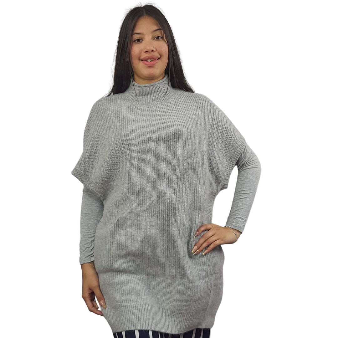 Vestido Vero Moda Gris Style PAULA L/S KNIT SET(VMC-MW-EC-2)