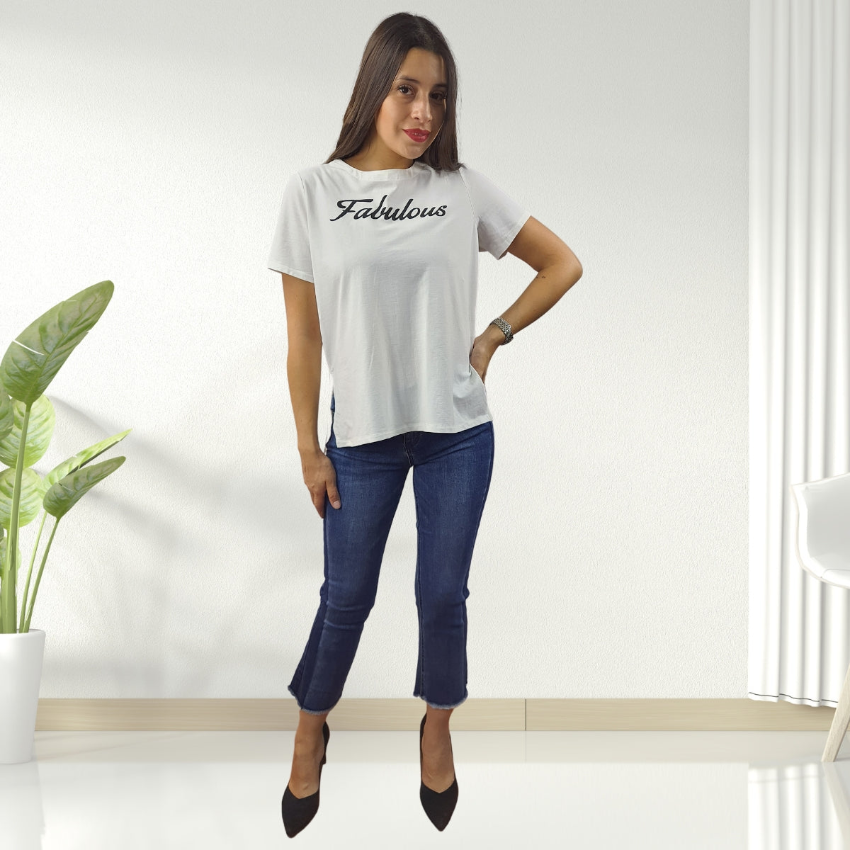 Polera Vero Moda Blanco Style YOUNG S/S TOP(NC)