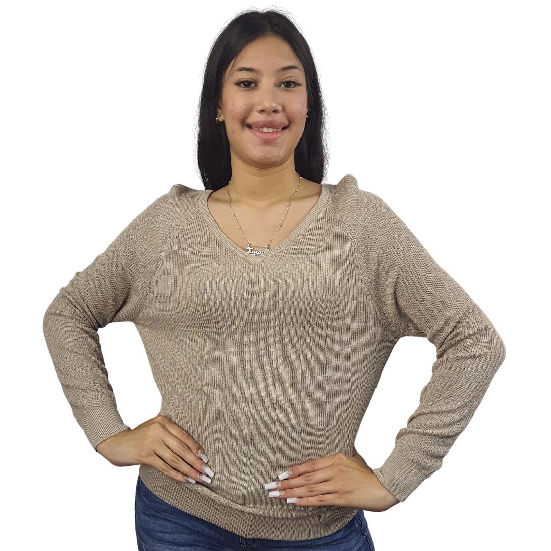 Sweater Vero Moda Beige Style EC BAMBOO L/S KNIT(UM)