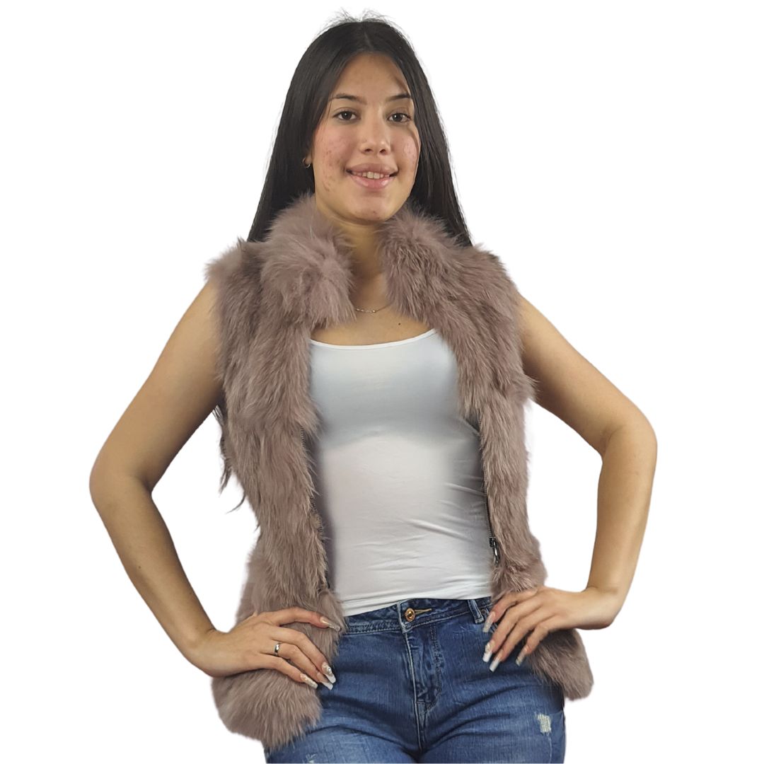 Chaqueta Vero Moda Rosa Vieja Style VENUS FUR WAISTCOAT(UM)