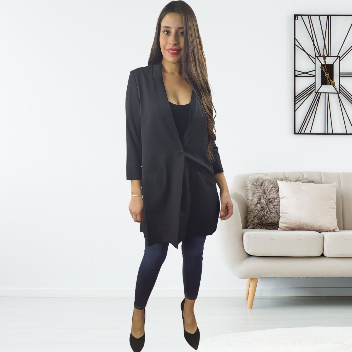 Blazer Vero Moda Negro Style TETHYS 3/4 BLAZER(VMC-TP-EC-3)