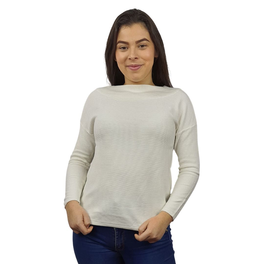 Blusa Vero Moda Blanco Style JEFF L/S KNIT(BT)