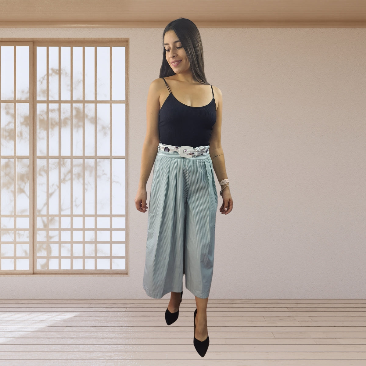 Pescador Vero Moda Verde Claro Style NICOLE 7/8 PANTS(TP)