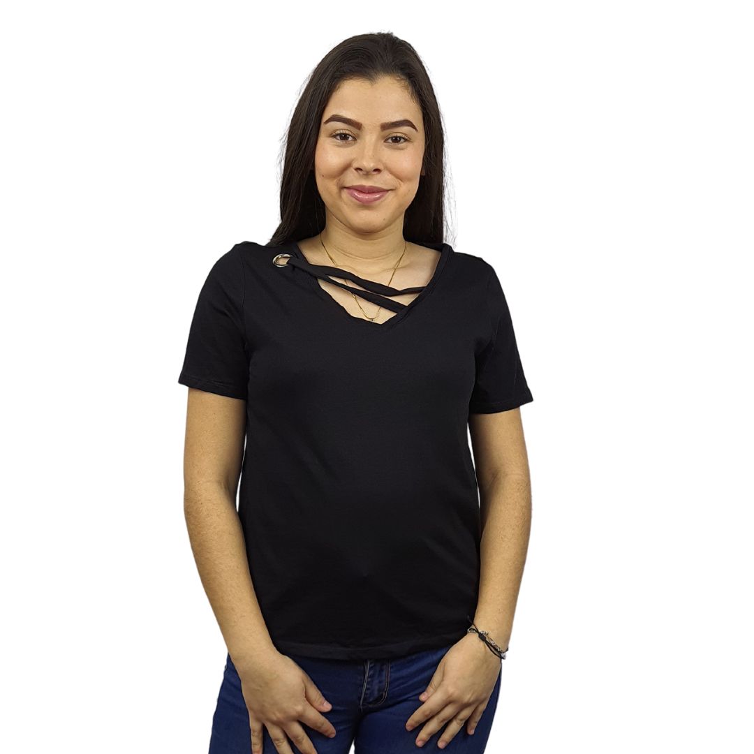 Polera Vero Moda Negro Style CHOICE PENCE S/S TOP(NC)-OR