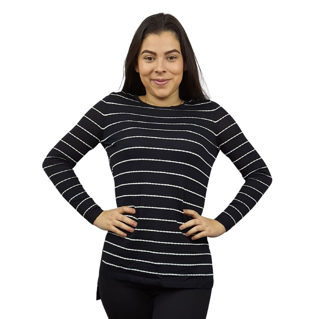 Blusa Vero Moda Negro Style MOON L/S KNIT(UM)