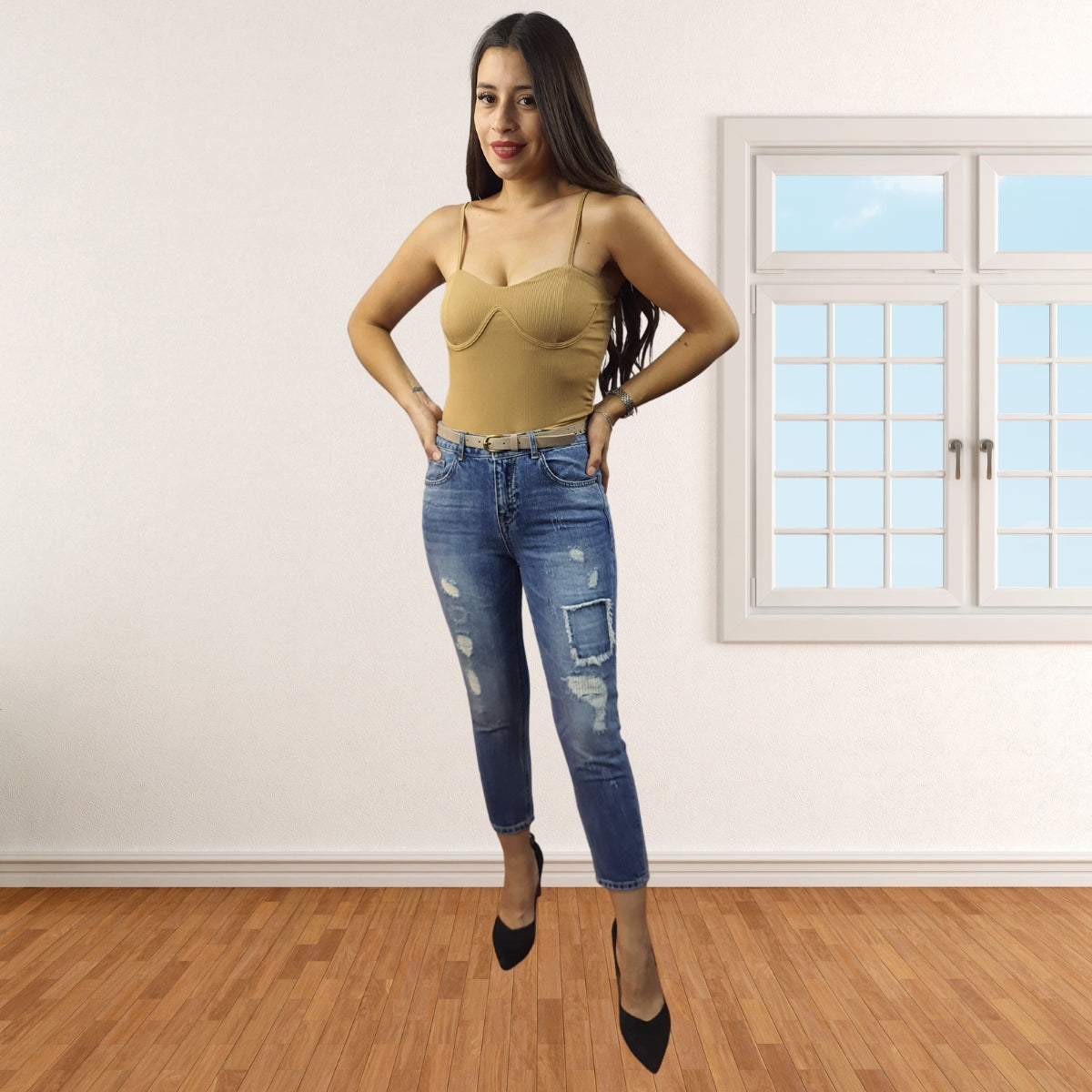 Jeans Vero Moda Azul Claro Style DAVE 9/10 BOYFRIEND JEANS(RN)
