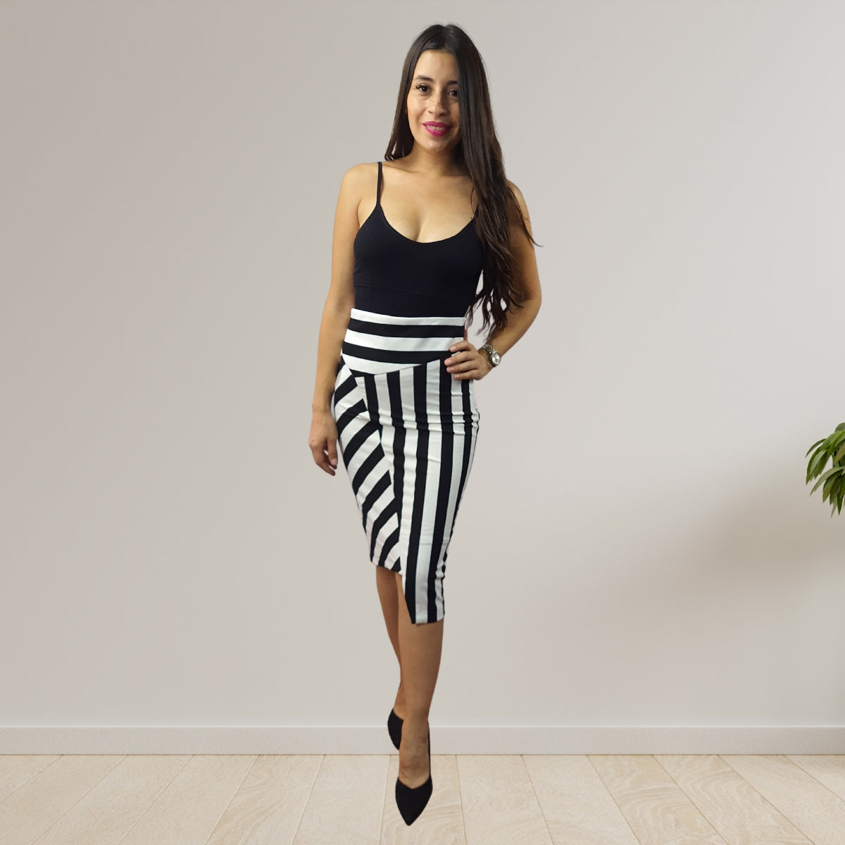 Falda Vero Moda Negro Style YOLANDA HW JERSEY SKIRT(VMC-PM-ET-3)