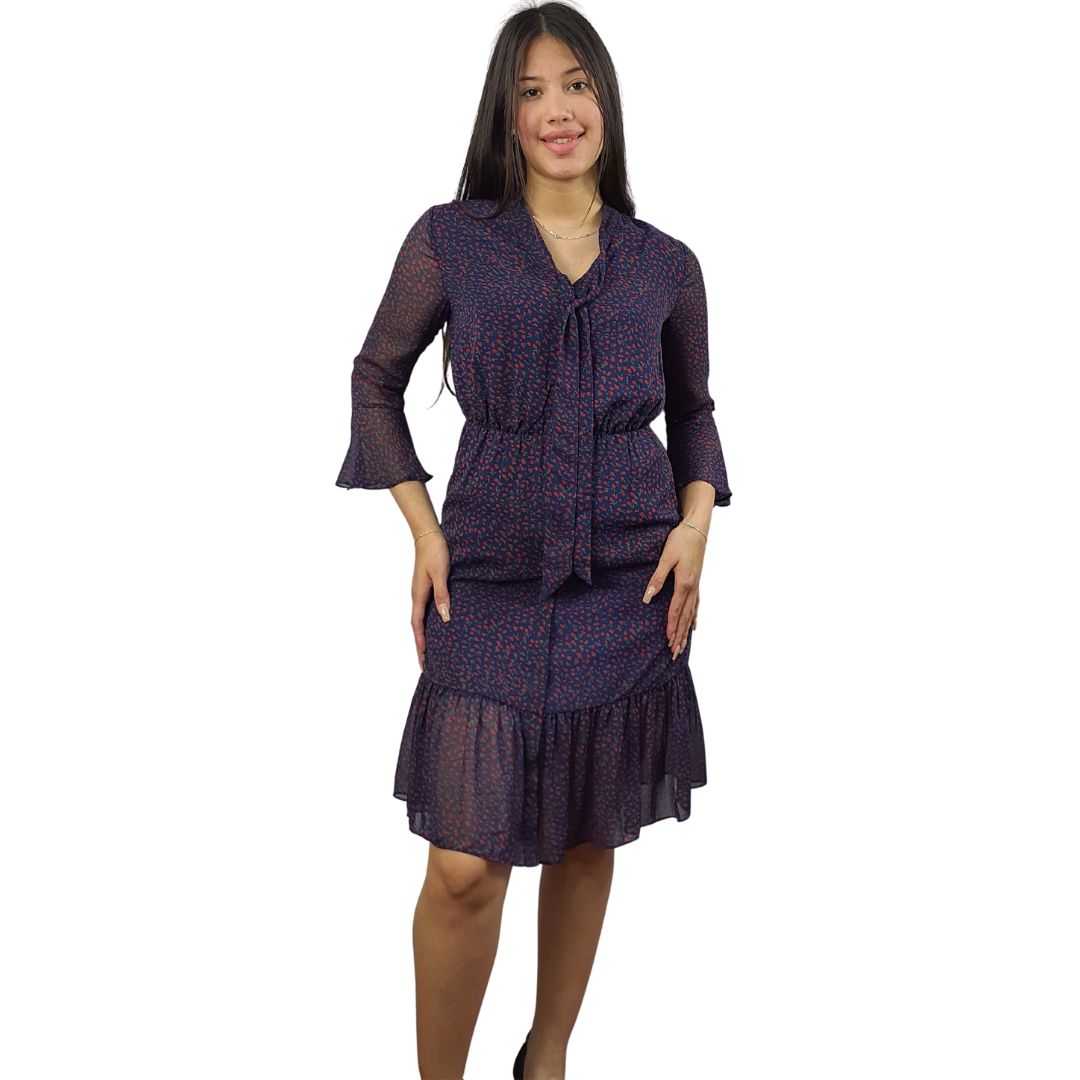 Vestido Vero Moda Azul Style BRETT 3/4 LONG SHIRT(VMC-NR)