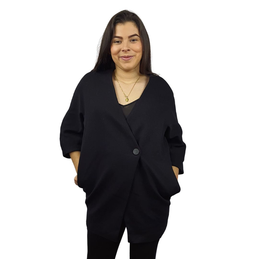 Blazer Vero Moda Negro Style COCO 3/4 SWEAT COAT(VMC-MM)