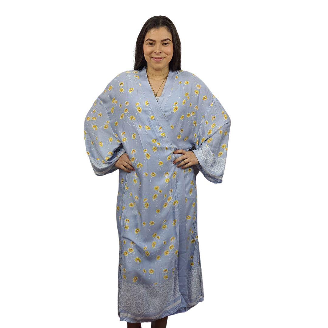 Bata de Pijama Vero Moda Azul Style LUKA 9/10 ROBE(HOMEWEAR)