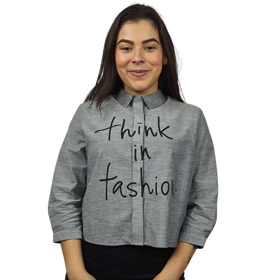 Blusa Vero Moda Gris Style LAYZ ALEX 3/4 SHIRT(MW-CT-3)