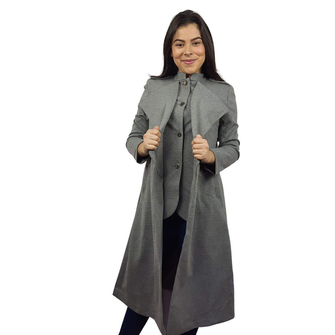 Blazer Vero Moda Gris Style PRIMA L/S COAT(NL)