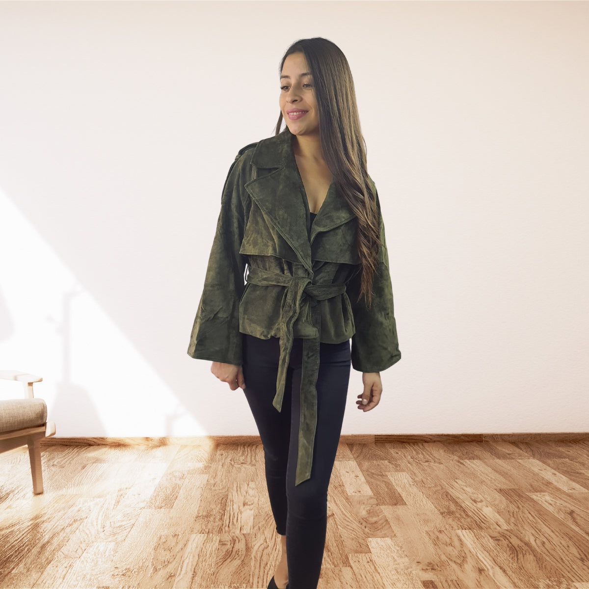 Chaqueta Vero Moda Verde Style BIENNIAL PS LEATHER JACKET(DR)