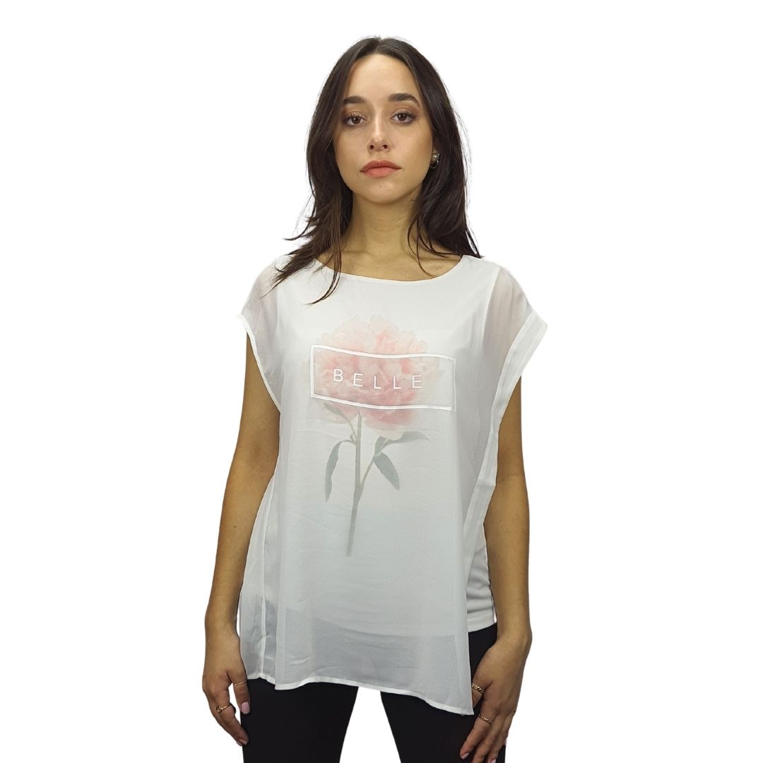 Blusa Vero Moda Blanco Style LUCIA FLOWER S/S TOP(TP-EC-2)