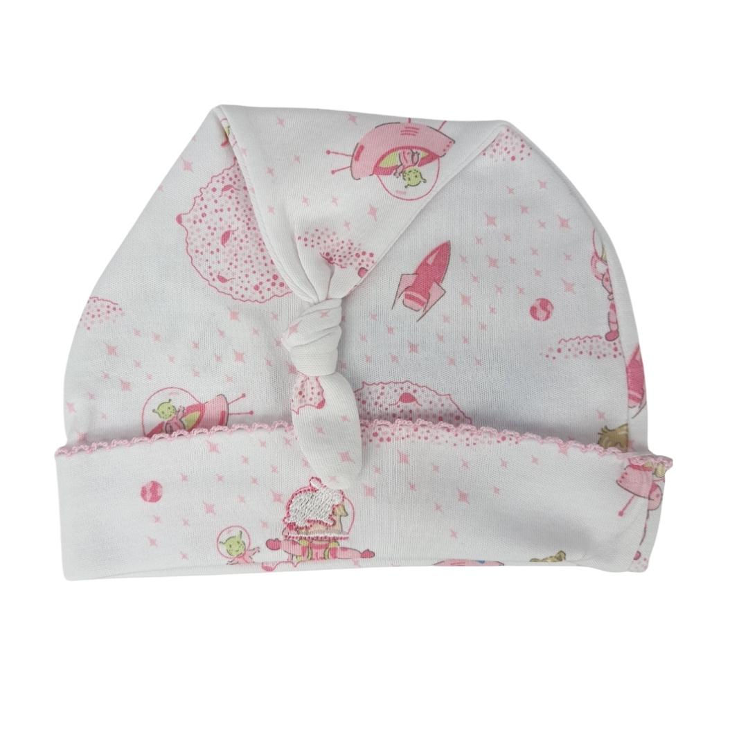 Gorro Babycottons C/Nudo Space E Blanco Rosa