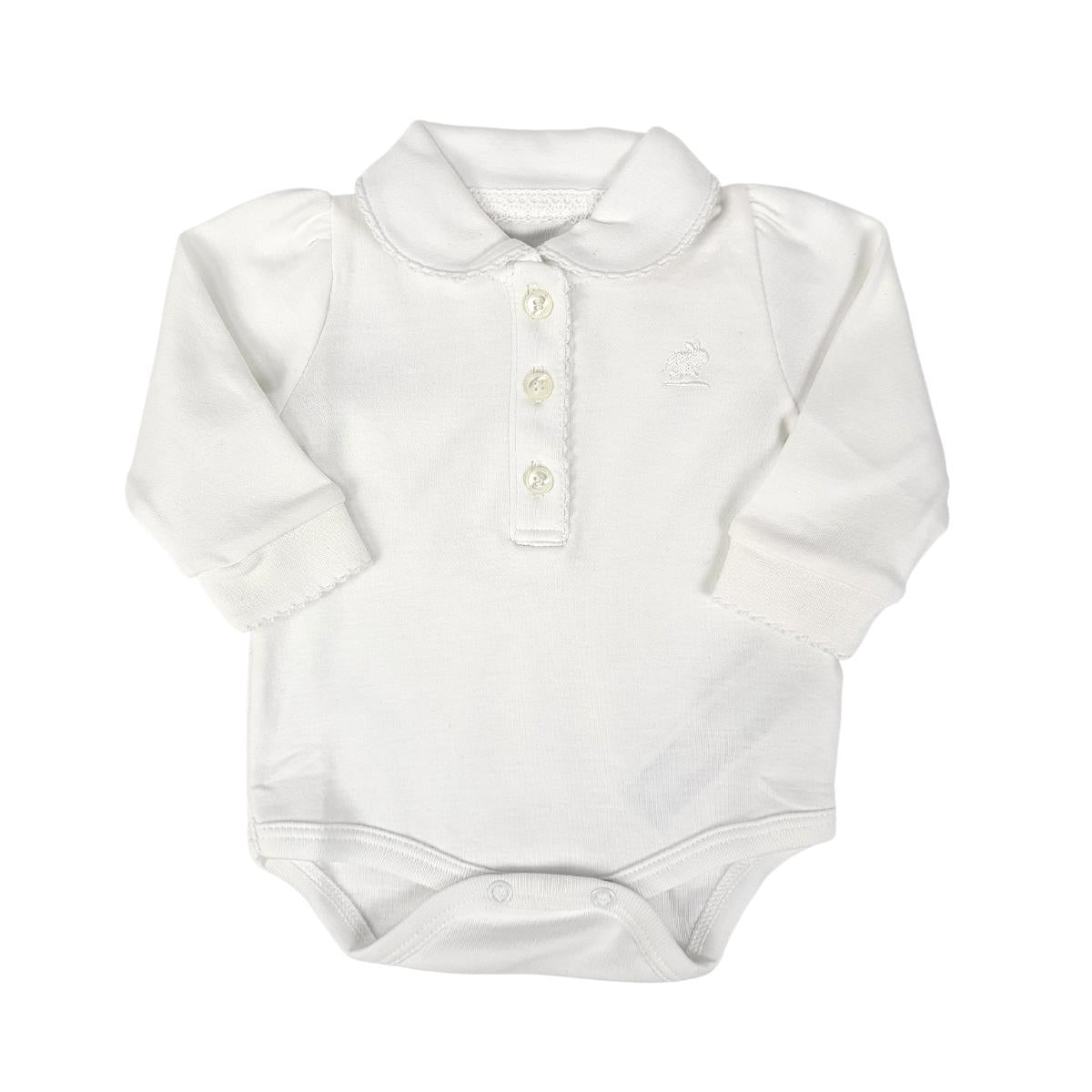 Body Babycottons C/SS ML Pima Blanco