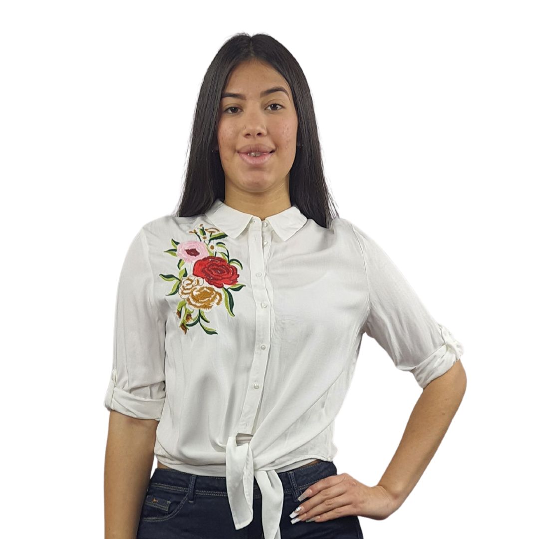 Blusa Vero Moda Blanco Style JASSIE SOLID 3/4 SHIRT(NN)
