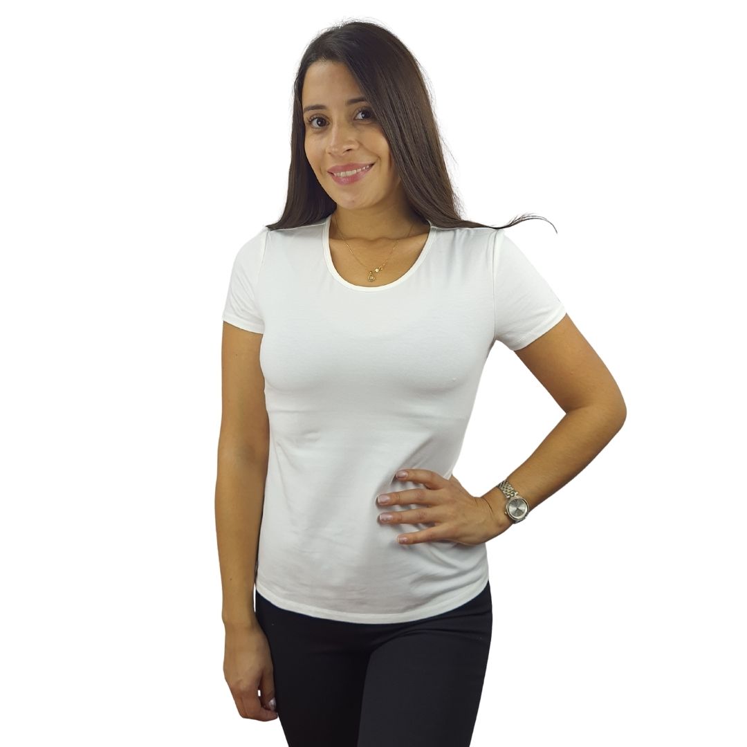 Polera Vero moda Blanco Style ESTER S/S TOP(MM)-OR