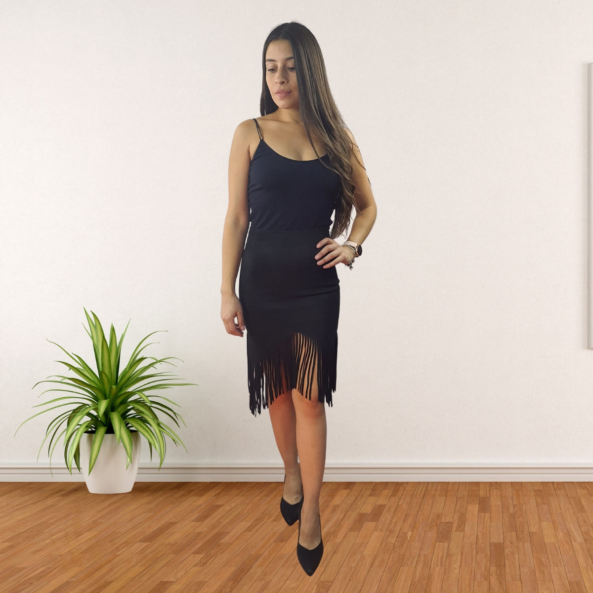 Falda Vero Moda Negro Style KAY SKIRT(CR)