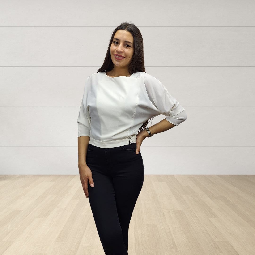 Blusa Vero Moda Blanco Style ZOEY 3/4 TOP(MW-EC-2)