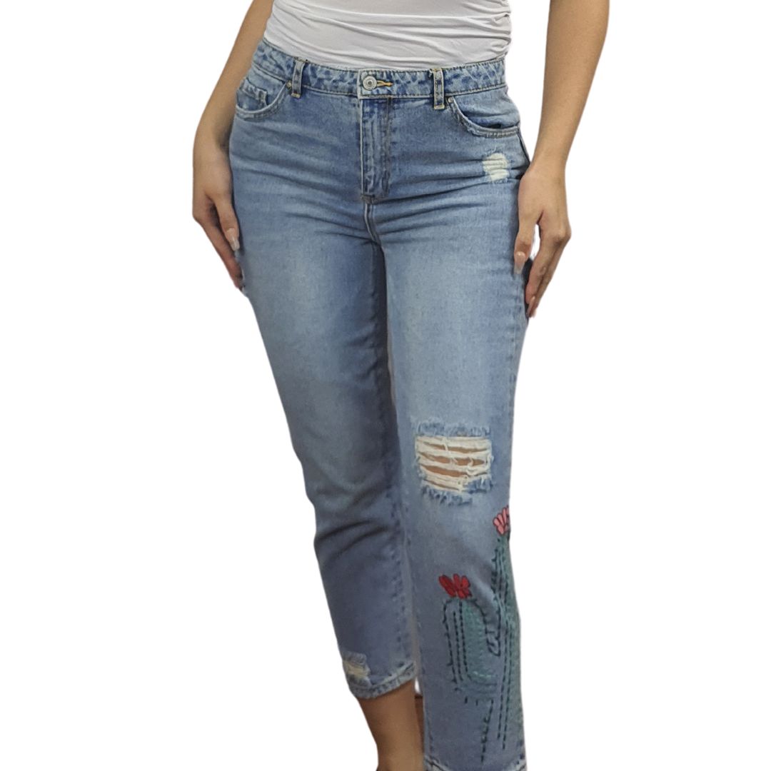 Jeans Vero Moda Azul Style CACTUS 9/10 MW BOYFRIEND JEANS(NR)