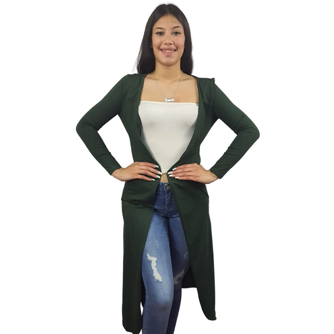 Tapado Vero Moda Verde Style GRACE SOLID L/S LONG CARDIGAN(PM-EC-2)