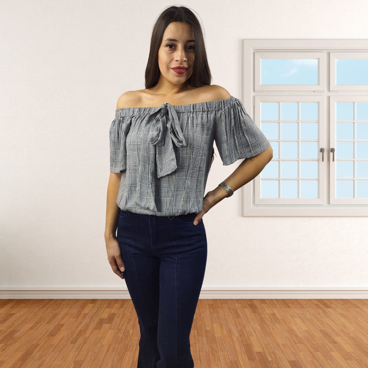 Top Vero Moda Gris Style CANDEL 1/2 TOP(FL)