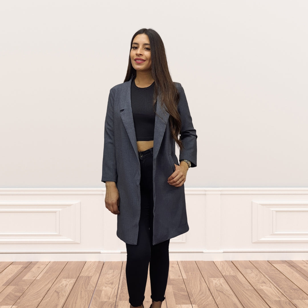 Blazer Vero Moda Gris Style STINA 7/8 BLAZER(VMC-NL)