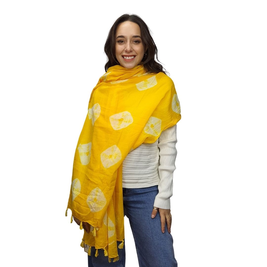 Pashmina Bufanda Rapsodia Batik Amarillo